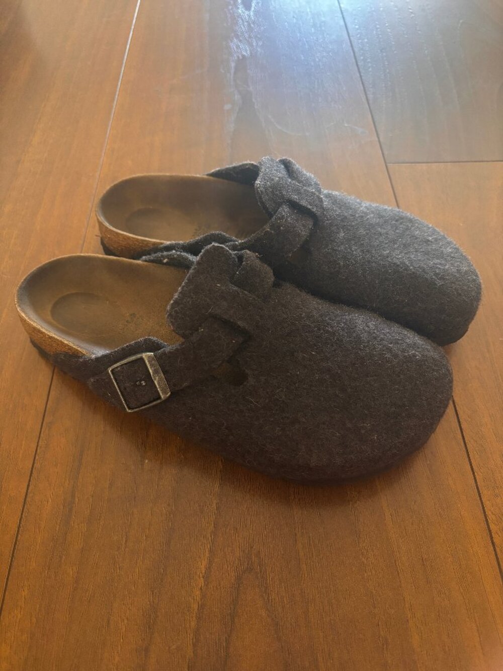 Birkenstocks Grey Wool Clog - Size 36 / 5.5